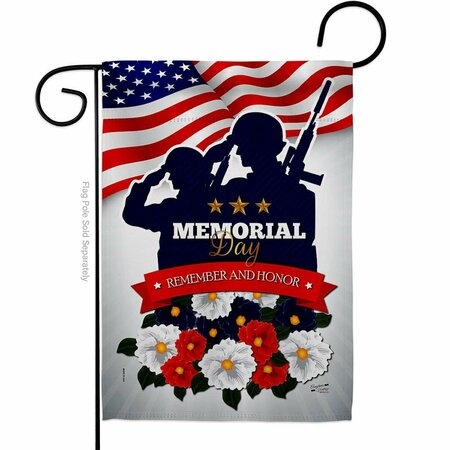 PATIO TRASERO 13 x 18.5 in. Remembrance of Fallen American Memorial Day Vertical Garden Flag with Double-Sided PA4070608